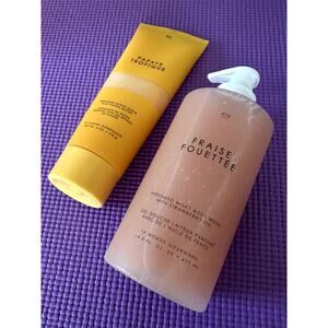 Le Monde Gourmand Fraise Fouettee Body Wash Papaye Tropique Sugar Scrub Bundle